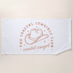 Coastal cowgirl beach club brown aesthetic towel