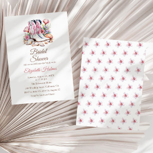 Coastal Cowgirl Boots Bridal Shower Invitation