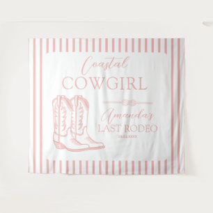 Coastal Cowgirl Boots Western Bachelorette Party Tapestry