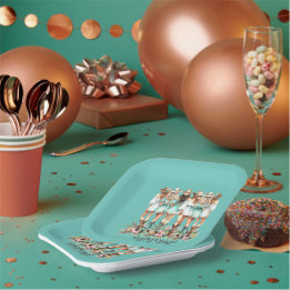 Coastal Cowgirl Bridesmaids 7 Inch Square  Paper Plate