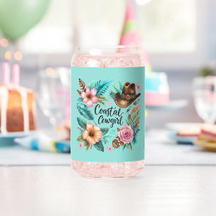 Coastal Cowgirl  Drinkware Set Can Glass