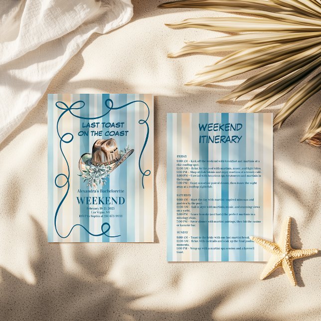 Coastal Cowgirl in Sunset Stripes Invitation (Creator Uploaded)