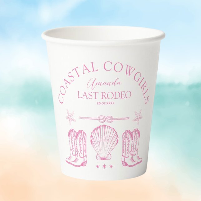 Coastal Cowgirl Nautical Beach Bachelorette Party Paper Cups (Coastal Cowgirl Nautical Beach Bachelorette Party Paper Cups
)