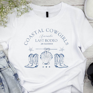 Coastal Cowgirl Nautical Western Bachelorette T-Shirt