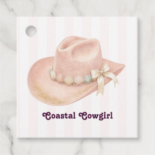 Coastal Cowgirl Pink Preppy Coquette Bachelorette Favour Tags