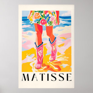 Coastal Cowgirl Print Pink Boots, Beachy Matisse