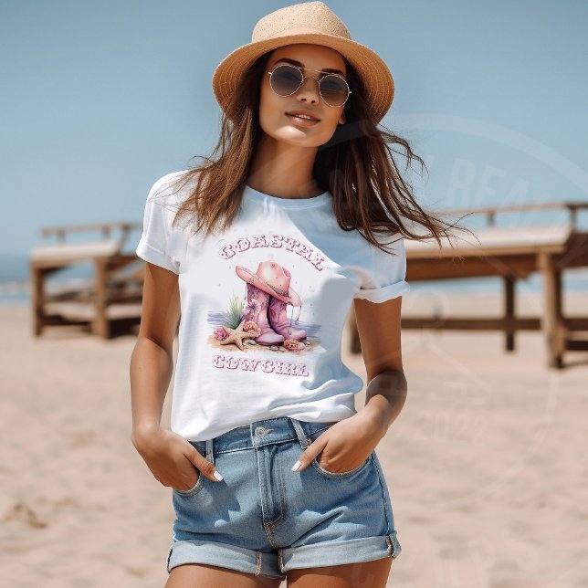 Coastal Cowgirl Short Sleeve T-Shirt (Creator Uploaded)