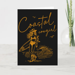 Coastal Cowgirl Vacation Summer Holiday Beach Card