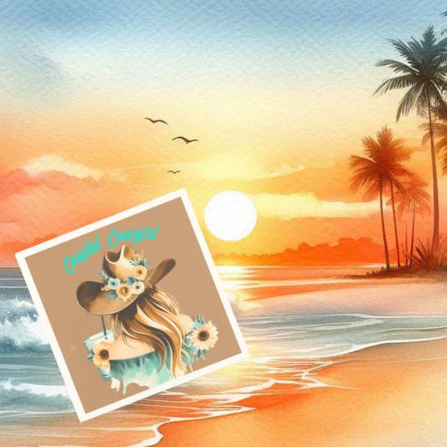 Coastal Cowgirl Western Party  Napkin (Creator Uploaded)