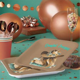 Coastal Cowgirl Western Party Paper Plate