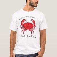 Coastal Crab Cakes Monogrammed Family Name