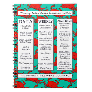 Coastal Crabs Fun Summer Style Cleaning Journal