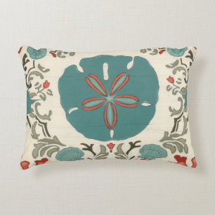 Coastal Damask I Decorative Cushion