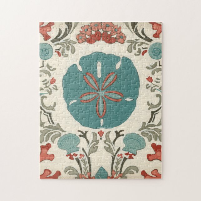 Coastal Damask I Jigsaw Puzzle (Vertical)