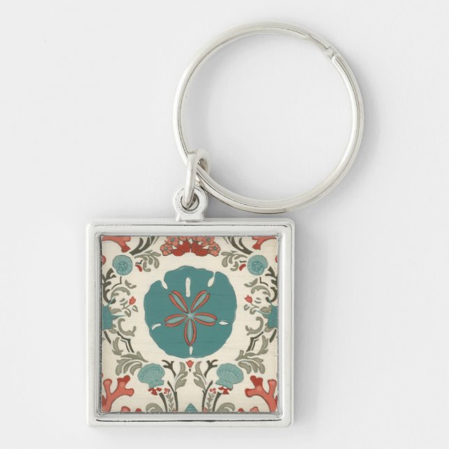 Coastal Damask I Key Ring (Front)