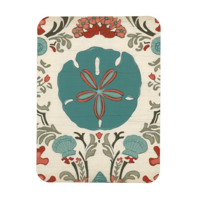 Coastal Damask I Magnet (Vertical)