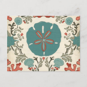 Coastal Damask I Postcard