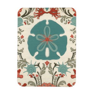 Coastal Damask II Magnet