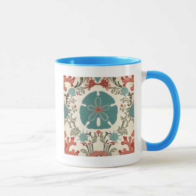 Coastal Damask II Mug (Right)