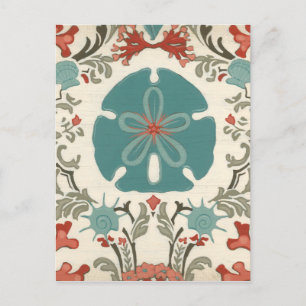 Coastal Damask II Postcard