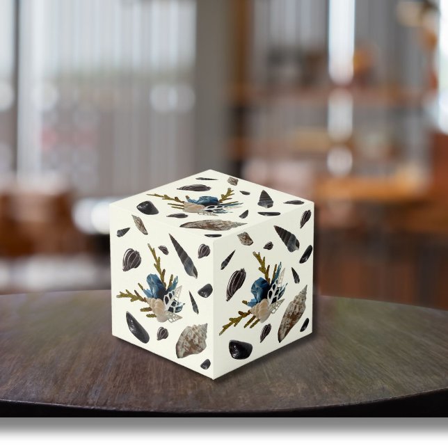 Coastal decor for shelves home bedroom bathroom cube (Coastal decor for shelves home bedroom bathroom in the form of a photo cube)