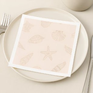 Coastal Dine Shell Pink Napkin