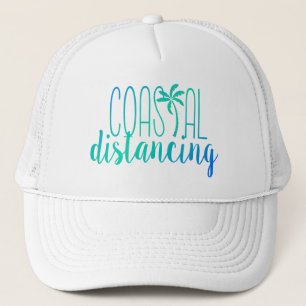 Coastal Distancing   Blue and Green Beach Hat