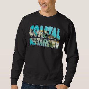 Coastal Distancing Retro Classic Sea Turtle Marine Sweatshirt