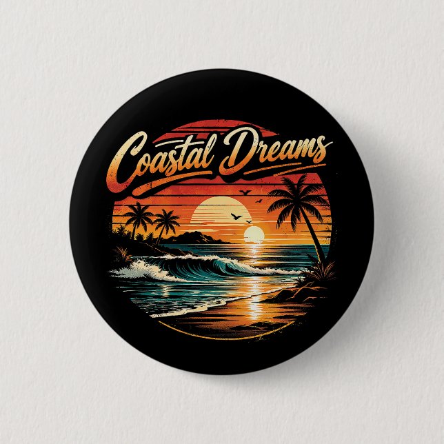 Coastal Dreams 6 Cm Round Badge (Front)