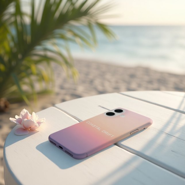 Coastal Drift - Pastel Sunset Gradient Case-Mate iPhone Case (Coastal Drift Case. Pastel serenity for your tech. Lavender & Peach Gradient.)