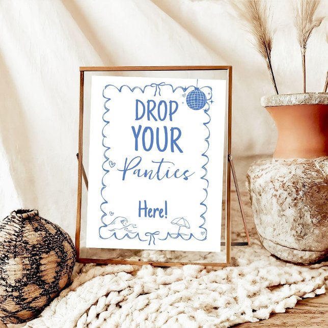 Coastal Drop Your Panties Bachelorette game sign  (Creator Uploaded)