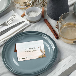 Coastal Egret Name Template Seating Table Number