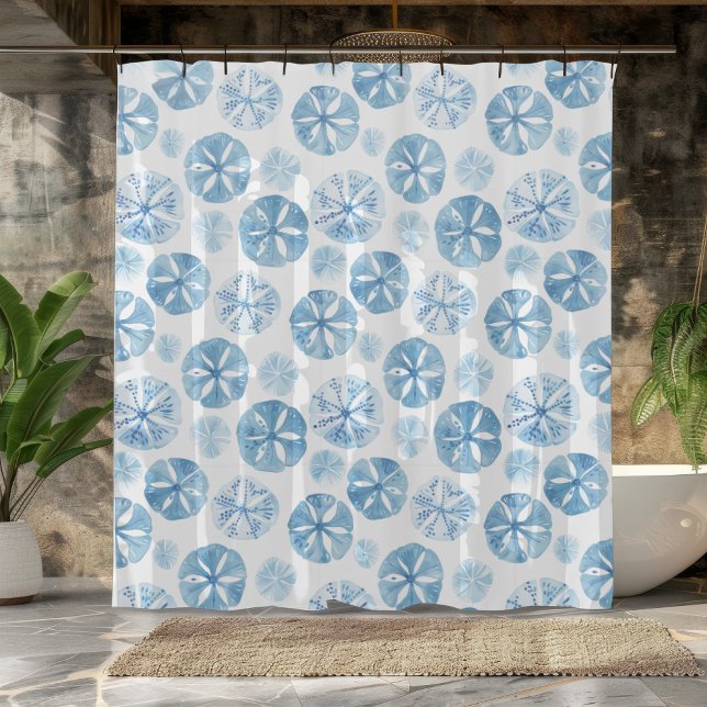 Coastal Elegance Sand Dollar Shower Curtain. Curtain (Creator Uploaded)