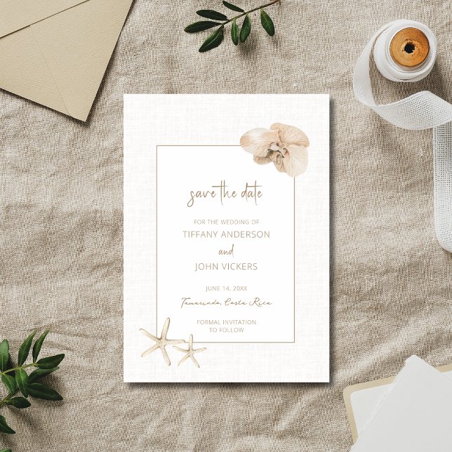 Coastal Elegance Seaside Wedding Save the Date (Coastal Elegance Seaside Wedding Save the Date)