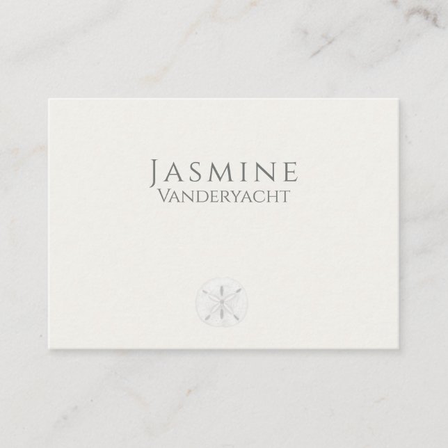 Coastal Elegant Sand Dollar Place Card (Front)