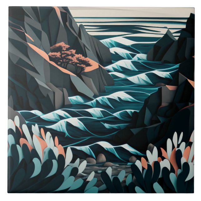 Coastal Energy Ceramic Tile (Front)