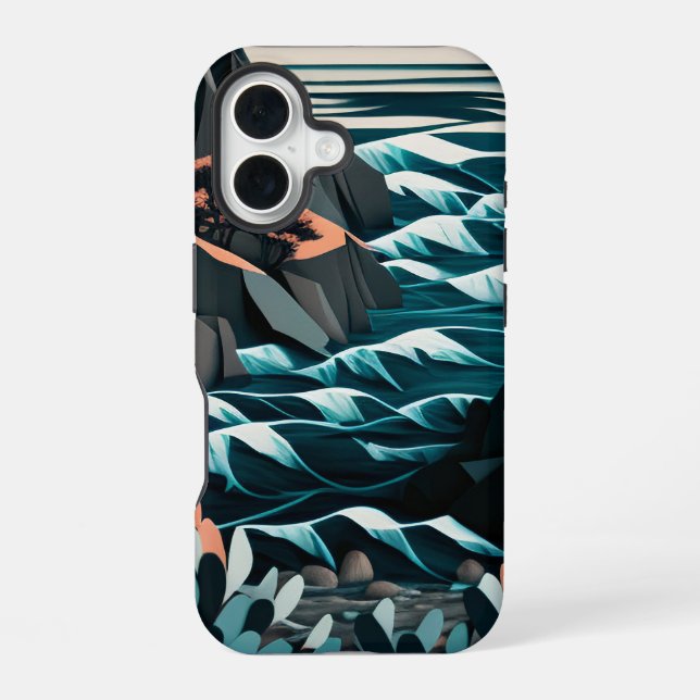 Coastal Energy iPhone 16 Case (Back)