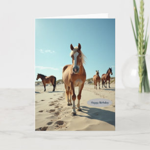 Coastal Equine Birthday Card