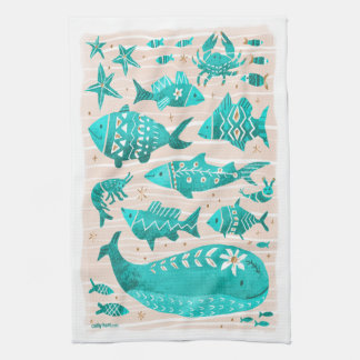 Coastal Fish Tea Towel