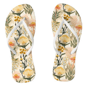 Coastal Floral Pattern Thongs