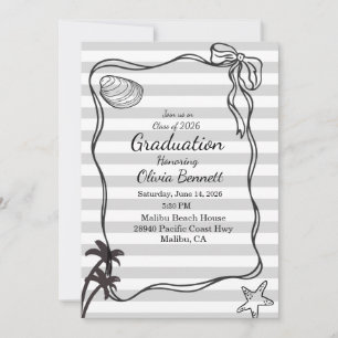 Coastal Graduation Invitation
