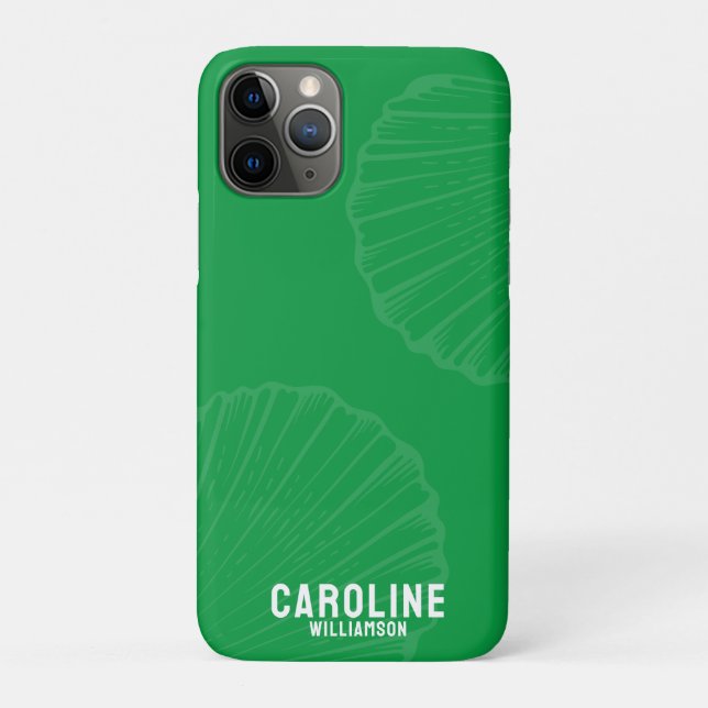 Coastal granddaughter bright green seashell Case-Mate iPhone case (Back)