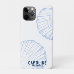 Coastal granddaughter nautical blue seashell iPhone 11 pro case