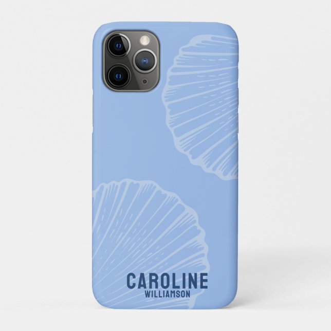 Coastal granddaughter nautical blue seashell Case-Mate iPhone case (Back)