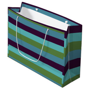 Coastal harmony stripes large gift bag