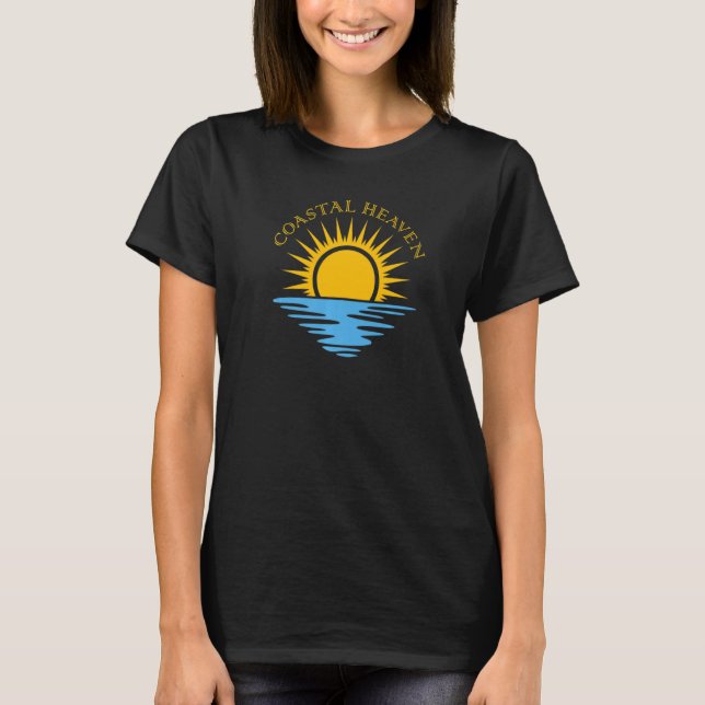 Coastal Heaven Sun Surf Ocean Tropical Oasis Premi T-Shirt (Front)