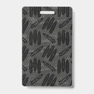 Coastal Home Decor Beach House Fabric Modern ID Badge