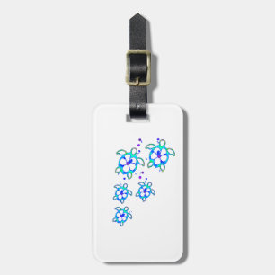 Coastal Honu Hawaiian Turtles Luggage Tag