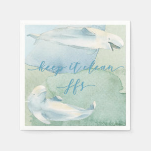 Coastal humour paper napkins keep it clean