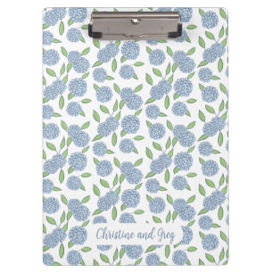 Coastal Hydrangea Wedding Planner Itinerary Folder Clipboard